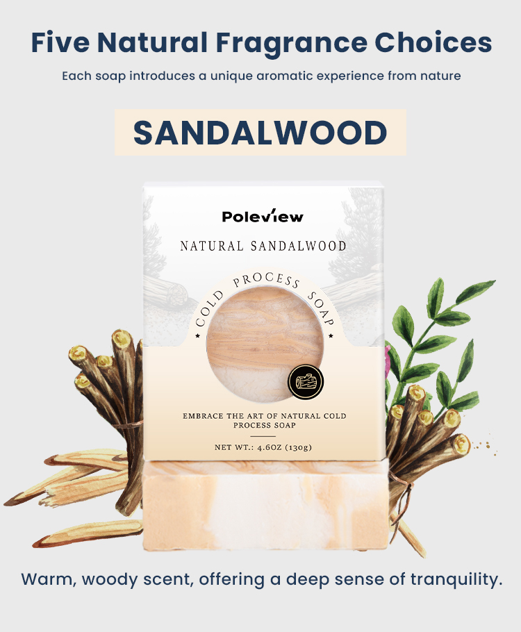 Poleview Sapone naturale fatto a mano naturale al burro di karitè biologico vegano al 100% di buona qualità dalla saponetta idratante con processo a freddo