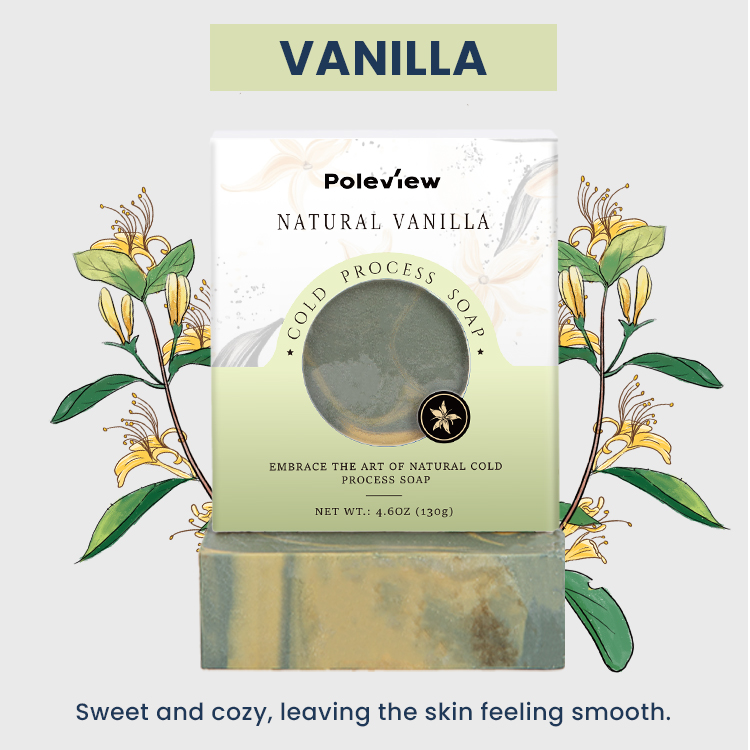 Poleview Sapone naturale fatto a mano naturale al burro di karitè biologico vegano al 100% di buona qualità dalla saponetta idratante con processo a freddo