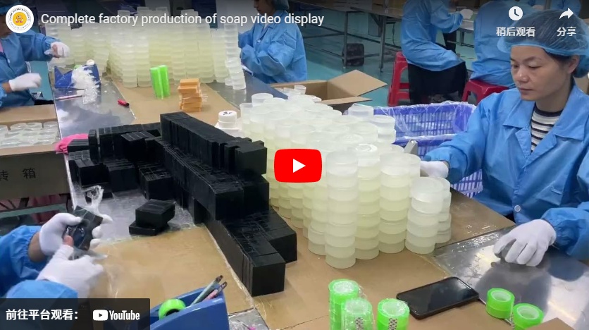 Produzione in fabbrica completa di display video per sapone